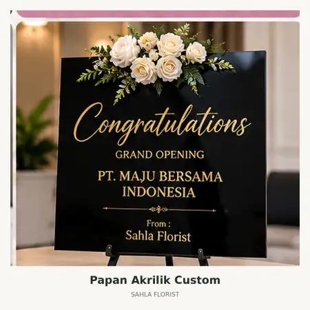 Papan Bunga Akrilik Lingga